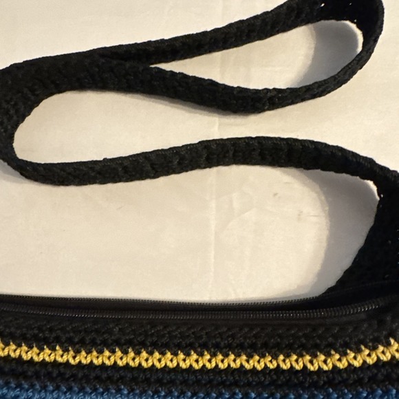 Black Rainbow Pride Crochet Multi Color Crossbody Bag Zip Closure Target Boho - Picture 5 of 10